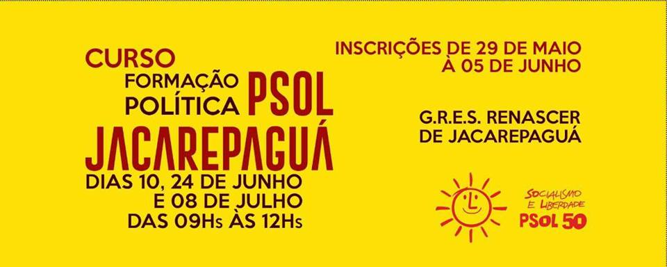 PSOL abre Curso de Formação Política em Jacarepaguá