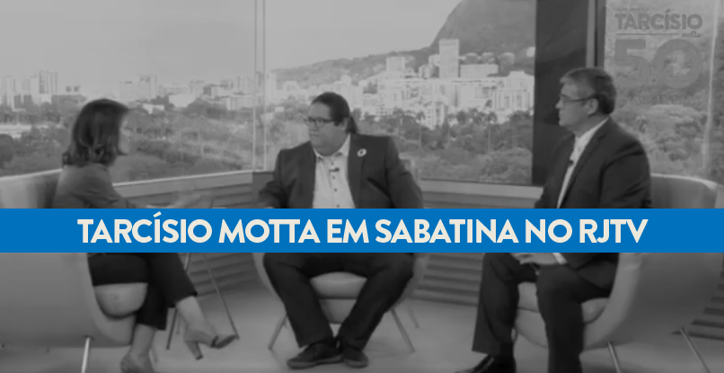 Tarcísio em sabatina no RJTV